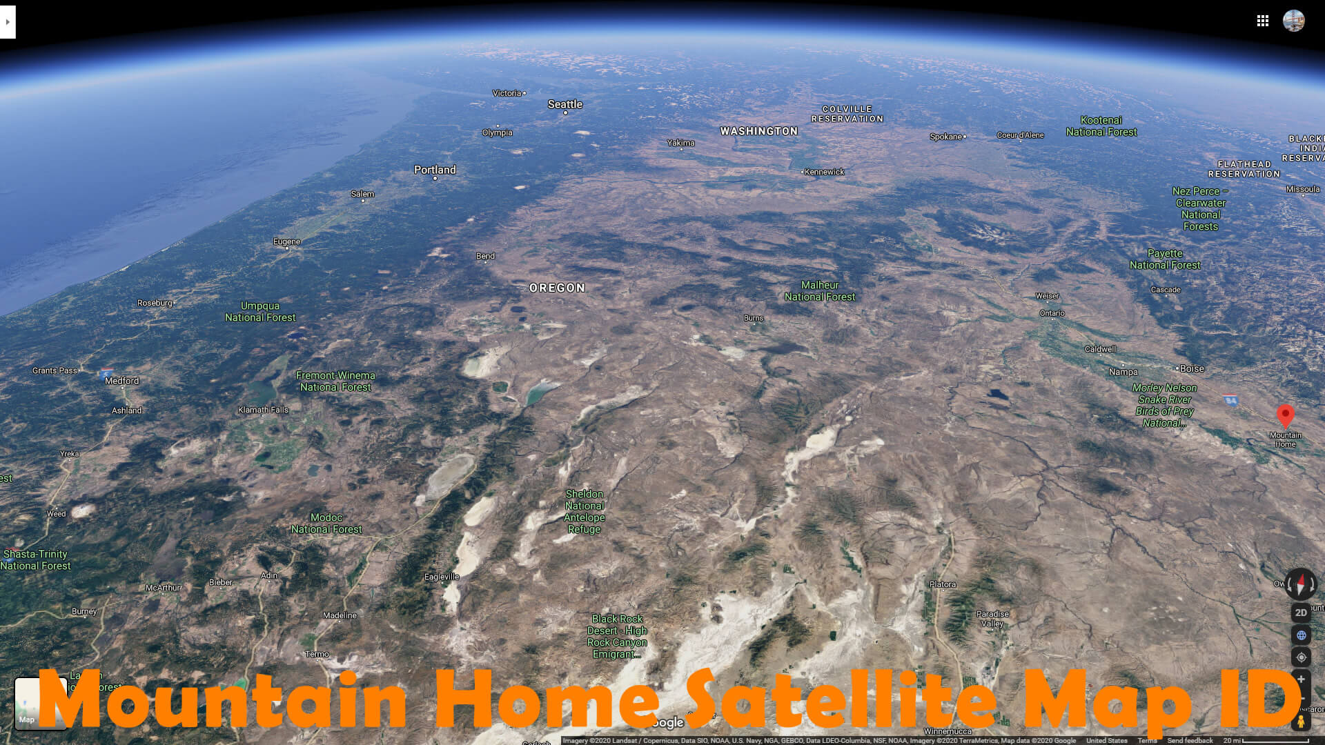 Mountain Home Satellite Map Idoha